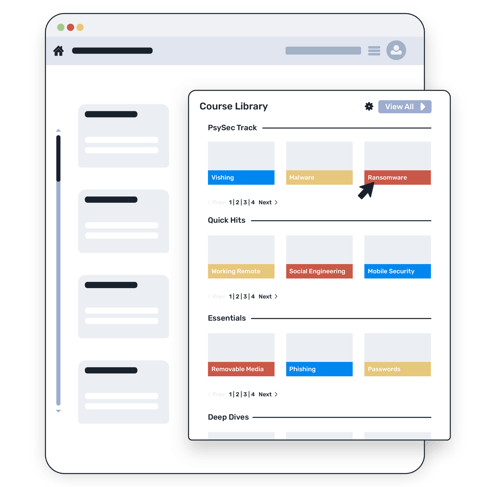 ROI phishing training managed service training library