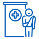 Ambulatory and Outpatient Facilities - Healthcare Blue Icon