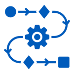 Automated Remediation Blue Icon