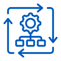 Automation at Scale Icon - Blue