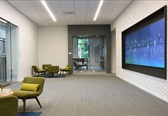 Blackbaud HQ headquarters digital signage AV video walls