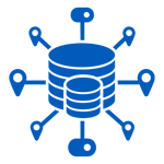 Centralized Management Blue Icon