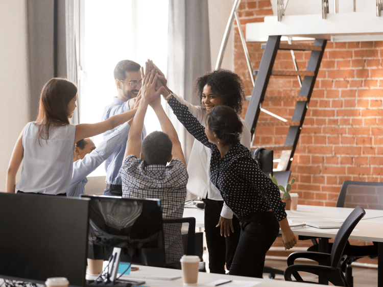 Collaboration Success High Five-png