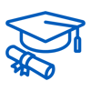 Education Industry Blue Icon
