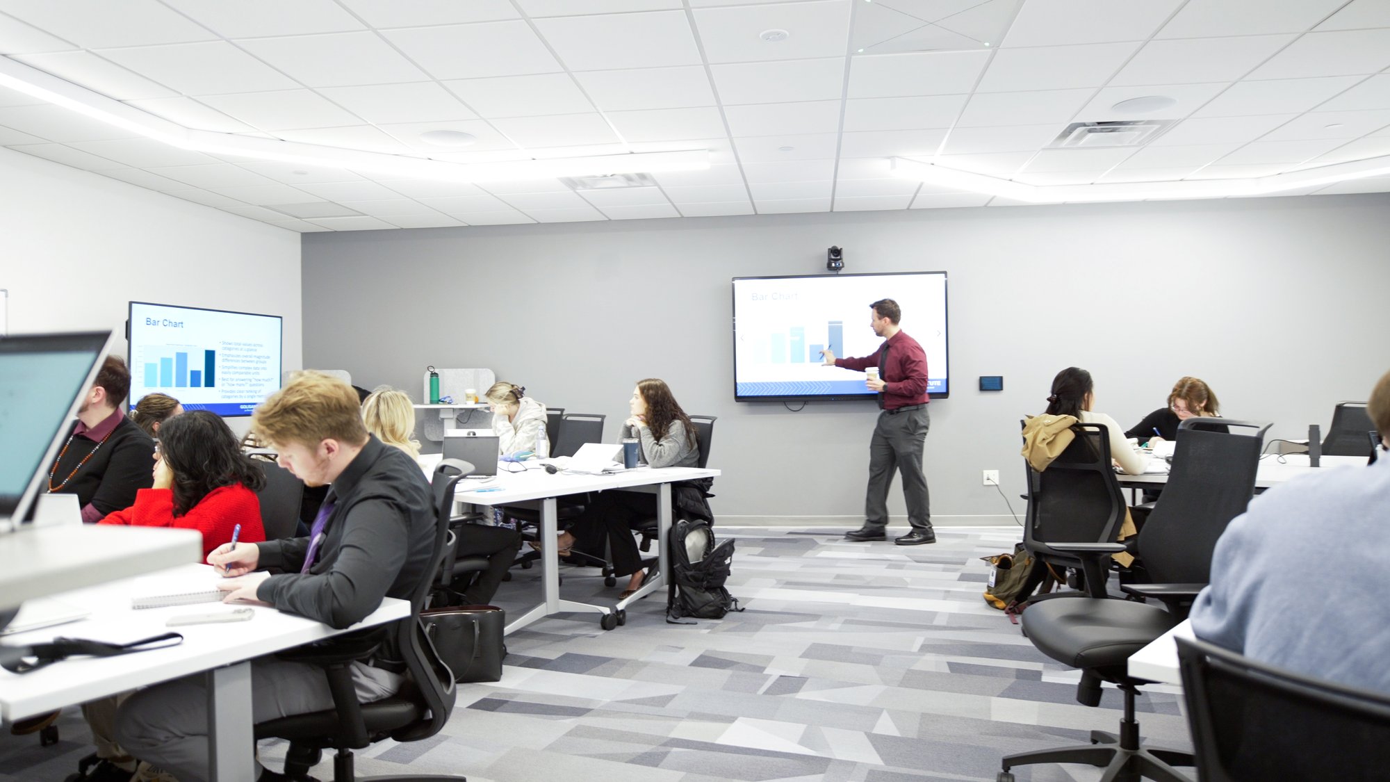 55-inch and 85-inch Avocor 4K interactive displays in Golisano classrooms to keep students engaged.