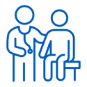 Improve Operational Efficiency - Healthcare Blue Icon