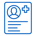 Increase Visibility Across Multiple Locations - Healthcare Blue Icon