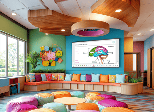 K-12 colorful classroom