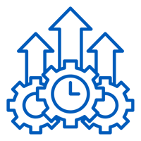 Operational Efficiency at Scale Blue Icon