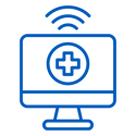 Support Telehealth Growth - Healthcare Blue Icon