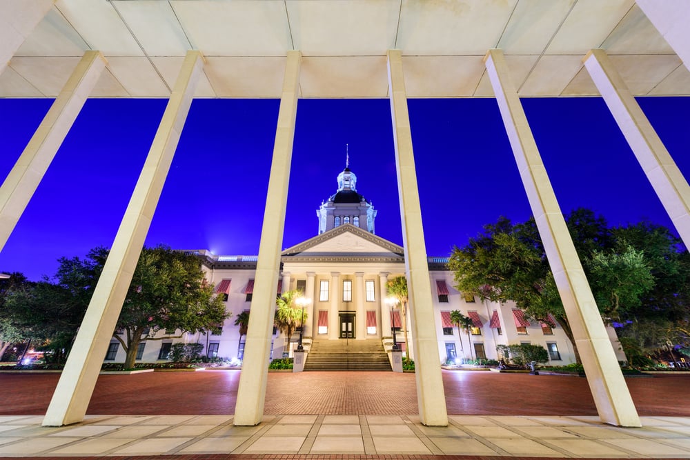 Tallahassee, Florida, USA at the historic Florida State Capitol Building.