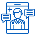 Telehealth Programs - Healthcare Blue Icon