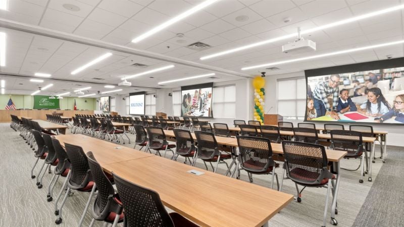 Hybrid learning AV solutions Digital signage for schools Video conferencing tools for education